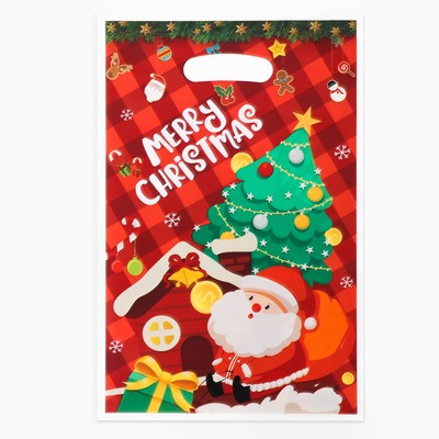 Пакет подарочный новогодний, из жемчужной пленки, «Подарки в дом», 17×25±1 см