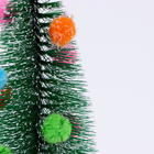 Декор «Ёлочка с цветными шарами», с текстильными игрушками, на подставке, 7×7×15 см - Фото 2