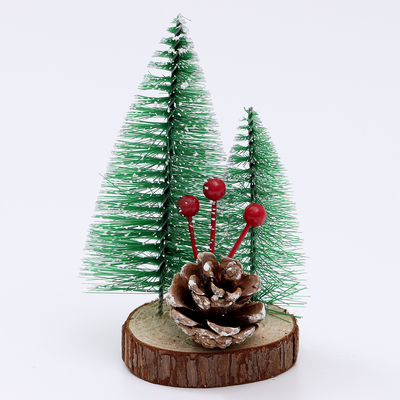 Декор «Две ёлки с шишкой», на подставке, 8.5×10×16 см