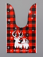 Пакет полиэтиленовый подарочный новогодний, с ушками «Клетка красная», МИКС, 13×23 см - Фото 12