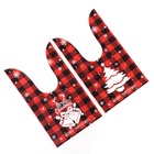 Пакет полиэтиленовый подарочный новогодний, с ушками «Клетка красная», МИКС, 13×23 см - Фото 3