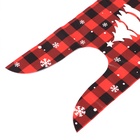 Пакет полиэтиленовый подарочный новогодний, с ушками «Клетка красная», МИКС, 13×23 см - Фото 7