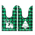 Пакет полиэтиленовый подарочный новогодний, с ушками «Клетка зелёная», МИКС, 13×23 см - Фото 4