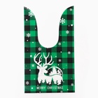 Пакет полиэтиленовый подарочный новогодний, с ушками «Клетка зелёная», МИКС, 13×23 см - Фото 5