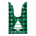 Пакет полиэтиленовый подарочный новогодний, с ушками «Клетка зелёная», МИКС, 13×23 см - Фото 6