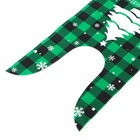 Пакет полиэтиленовый подарочный новогодний, с ушками «Клетка зелёная», МИКС, 13×23 см - Фото 7