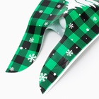 Пакет полиэтиленовый подарочный новогодний, с ушками «Клетка зелёная», МИКС, 13×23 см - Фото 8