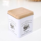 УЦЕНКА Банка для сахара «Дом и поле», 1.1 л, 12×10 см, цвет белый - Фото 2