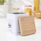 УЦЕНКА Банка для сахара «Дом и поле», 1.1 л, 12×10 см, цвет белый - Фото 3