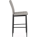 Стул барный Teon металл/экокожа, черный/серый 41x50x100 см  (артикул 10509921)  большой выбор товаров оптом и в розницу по низким ценам с доставкой