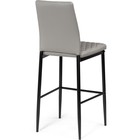 Стул барный Teon металл/экокожа, черный/серый 41x50x100 см  (артикул 10509921)  большой выбор товаров оптом и в розницу по низким ценам с доставкой