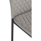 Стул барный Teon металл/экокожа, черный/серый 41x50x100 см  (артикул 10509921)  большой выбор товаров оптом и в розницу по низким ценам с доставкой