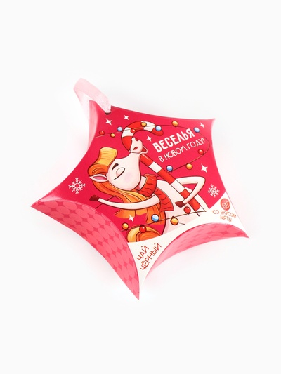 Чай новогодний «Веселья в Новом году», со вкусом мяты, 20 г