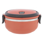 Ланч бокс Доляна, 500 мл, 8×17 см, нержавеющая сталь, коричневый - Фото 1