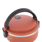 Ланч бокс Доляна, 500 мл, 8×17 см, нержавеющая сталь, коричневый - Фото 4