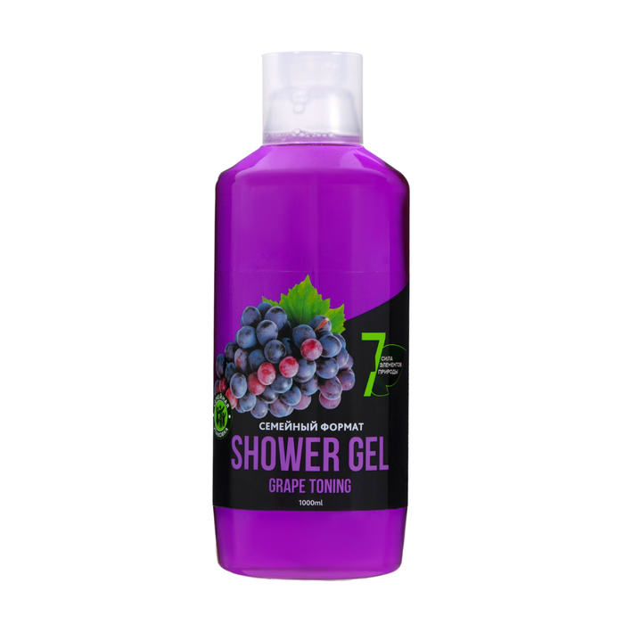 Гель для душа "Сила 7 элементов природы" с маслом виноградной косточки, 1000 мл - Фото 1