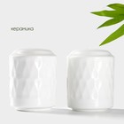 Набор для специй керамический Bella Tenero «Герда», 2 предмета: солонка 80 мл, перечница 80 мл, цвет белый - фото 25400779