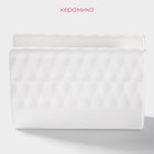 Салфетница керамическая Доляна «Классика», 10,5×3,5×6,5 см, цвет белый - фото 25400783