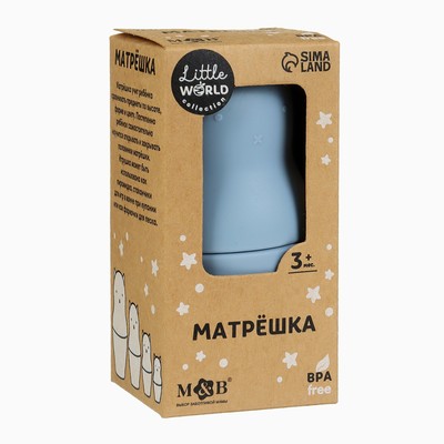 Развивающая игрушка M&B «Мишка-матрешка», пищевой силикон, от 3 мес.
