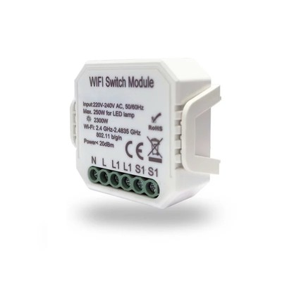 RL1001-SM Одноканальное Wi-Fi реле-выключатель RELAY, 1 x 2300W / 250W для LED