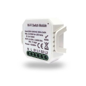 RL1002-SM Двухканальное Wi-Fi реле-выключатель RELAY, 2 x 1150W / 2 x 100W для LED 10574788