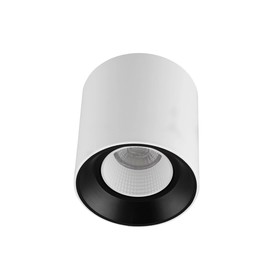 DK3090-WB+WH Накладной поворотный светильник под сменную лампу SORO, IP20, 15W, GU5.3, LED, бело-чер 10574841