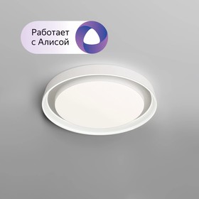 DK6515-WH Накладной светильник PLATO, IP20, 40W, 3000-6500K, пульт управления, белый, металл, полиме 10574876