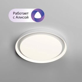 DK6516-WH Накладной светильник PLATO, IP20, 50W, 3000-6500K, пульт управления, белый, металл, полиме 10574877