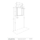 Зеркало шкаф Aquaton Асти, 70 см, цвет белый - фото 14492019