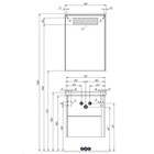 Зеркало шкаф Aquaton «Стоун», 600 мм, цвет сосна арлингтон - Фото 5