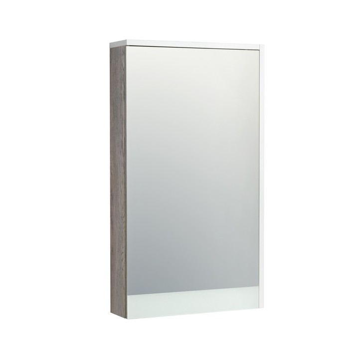 Зеркало шкаф Aquaton «Эмма», 460×820 мм, цвет белый/дуб наварра - Фото 1