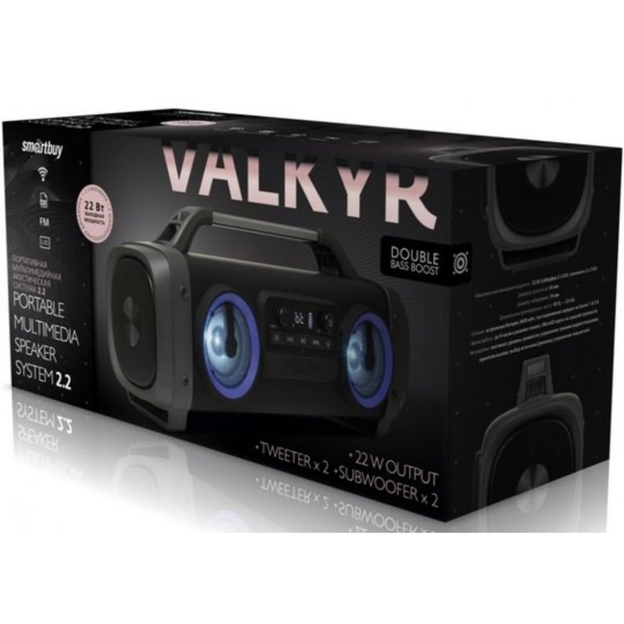 Портативная акустика SmartBuy SBS-115 Valkyr Bluetooth, 22Вт, MP3, FM - фото 51635597