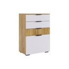 Прихожая «Бери К7», 2337×354×2226 мм, цвет дуб крафт золотой/белое дерево - Фото 4