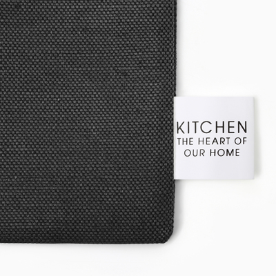 Мешочек текстильный «Этель» Home collection, 27×34 см, 45% лён, 55% хлопок, чёрный