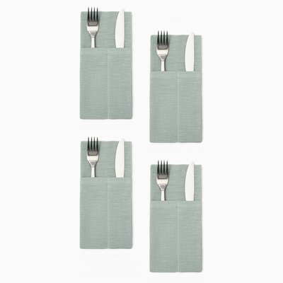 Набор конвертов для приборов Home collection mint-4 шт.,22×10 см, 100%лён