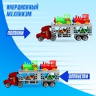 Грузовик инерционный «Автовоз», 2 машинки и 2 паровоза, цвета МИКС - Фото 6