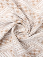 Плед с бахромой «Этель» Home, 130×180 см, бежевый, жаккард - Фото 6