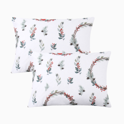 Комплект наволочек «Этель. Снегири», 50×70 см, 2 шт., поплин, хлопок 100%