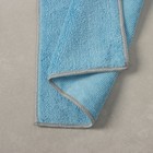 Тряпка для пола Raccoon, 250 г/м², 50×30 см, микрофибра, с оверлоком, 1 шт., голубая - Фото 7