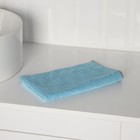 Тряпка для пола Raccoon, 250 г/м², 50×30 см, микрофибра, с оверлоком, 1 шт., голубая - Фото 9