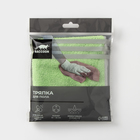 Тряпка для пола Raccoon, 250 г/м², 50×30 см, микрофибра, с оверлоком, 1 шт., зеленая - Фото 3