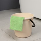 Тряпка для пола Raccoon, 250 г/м², 50×30 см, микрофибра, с оверлоком, 1 шт., зеленая - Фото 4