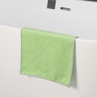 Тряпка для пола Raccoon, 250 г/м², 50×30 см, микрофибра, с оверлоком, 1 шт., зеленая - Фото 5