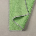 Тряпка для пола Raccoon, 250 г/м², 50×30 см, микрофибра, с оверлоком, 1 шт., зеленая - Фото 7