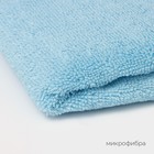 Тряпка для пола Raccoon, 250 г/м², 60×80 см, микрофибра, с оверлоком, 1 шт., голубая - Фото 2