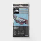 Тряпка для пола Raccoon, 250 г/м², 60×80 см, микрофибра, с оверлоком, 1 шт., голубая - Фото 3