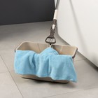 Тряпка для пола Raccoon, 250 г/м², 60×80 см, микрофибра, с оверлоком, 1 шт., голубая - Фото 4