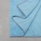 Тряпка для пола Raccoon, 250 г/м², 60×80 см, микрофибра, с оверлоком, 1 шт., голубая - Фото 7