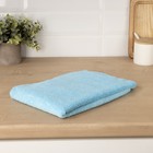 Тряпка для пола Raccoon, 250 г/м², 60×80 см, микрофибра, с оверлоком, 1 шт., голубая - Фото 8