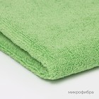 Тряпка для пола Raccoon, 250 г/м², 60×80 см, микрофибра, с оверлоком, 1 шт, зеленая - Фото 2